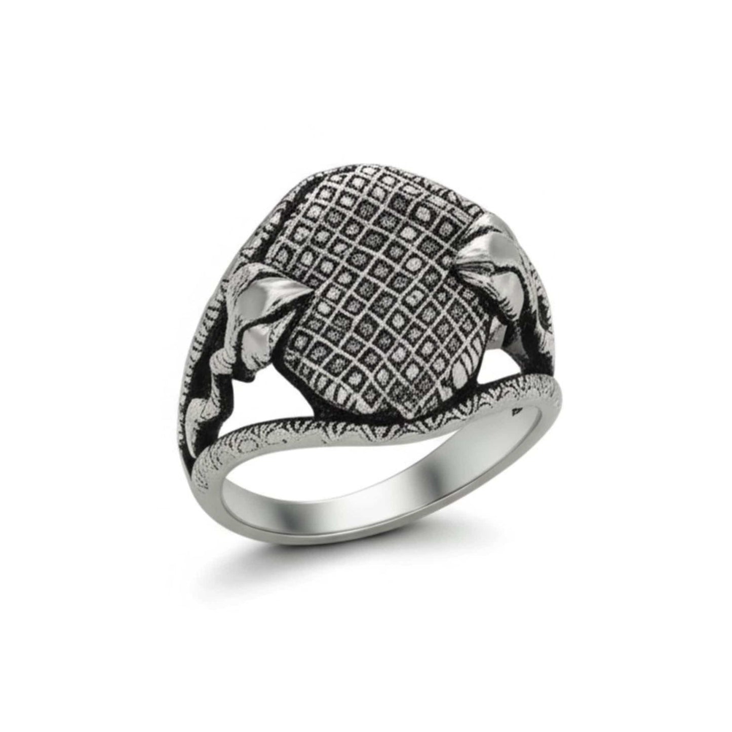 Royal Series - IRONCLUTCH RING - Pure Stainless Steel Men’s Steel-Plated Ring – Statement Luxury Jewelry (Size : -17-19-22-25-27) - THE MEN THING