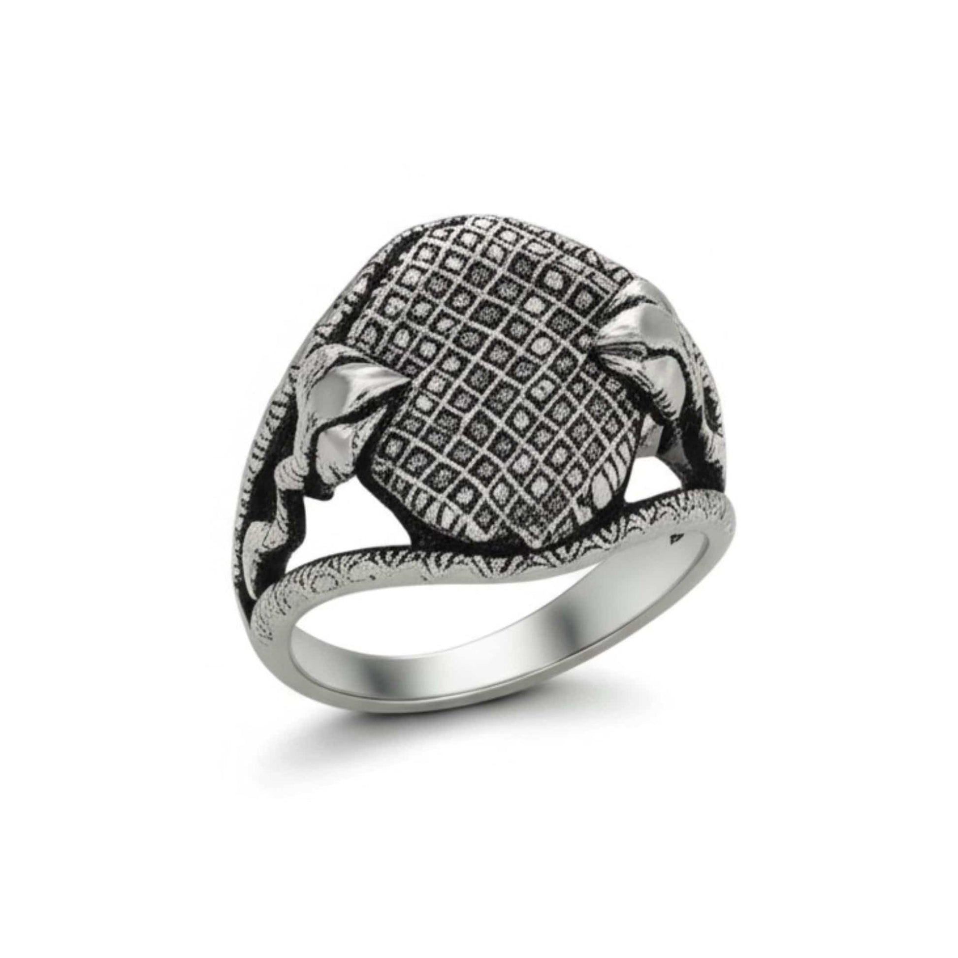 Royal Series - IRONCLUTCH RING - Pure Stainless Steel Men’s Steel-Plated Ring – Statement Luxury Jewelry (Size : -17-19-22-25-27) - THE MEN THING