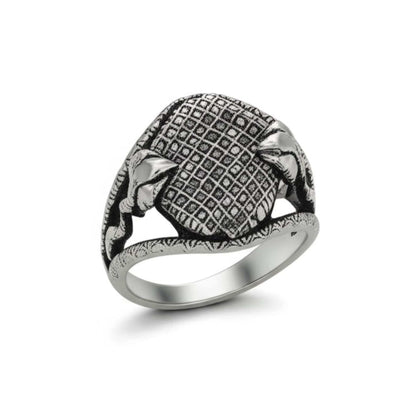 Royal Series - IRONCLUTCH RING - Pure Stainless Steel Men’s Steel-Plated Ring – Statement Luxury Jewelry (Size : -17-19-22-25-27) - THE MEN THING