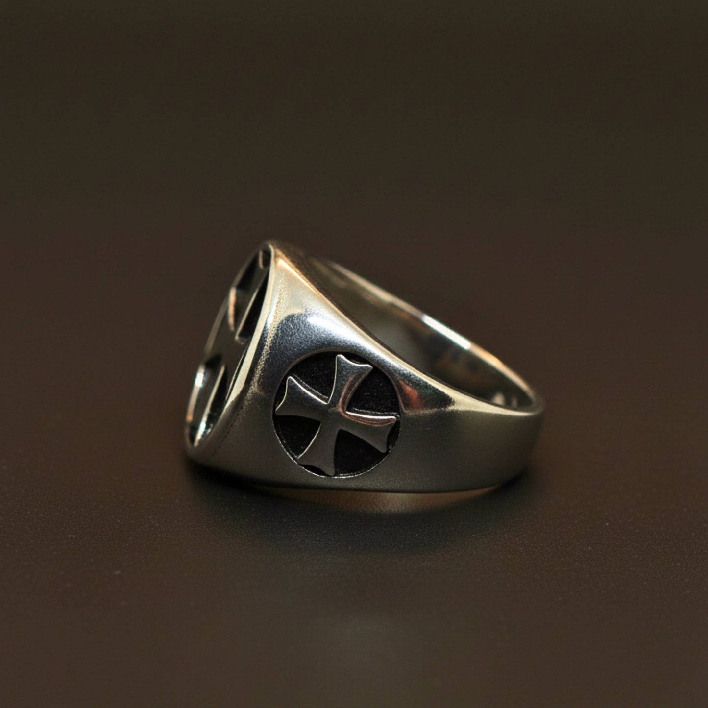 Royal Series - KNIGHT TEMPLAR RING - Pure Stainless Steel Men’s Steel-Plated Ring – Statement Luxury Jewelry (Size : 16-18-21-23-28-31) - THE MEN THING