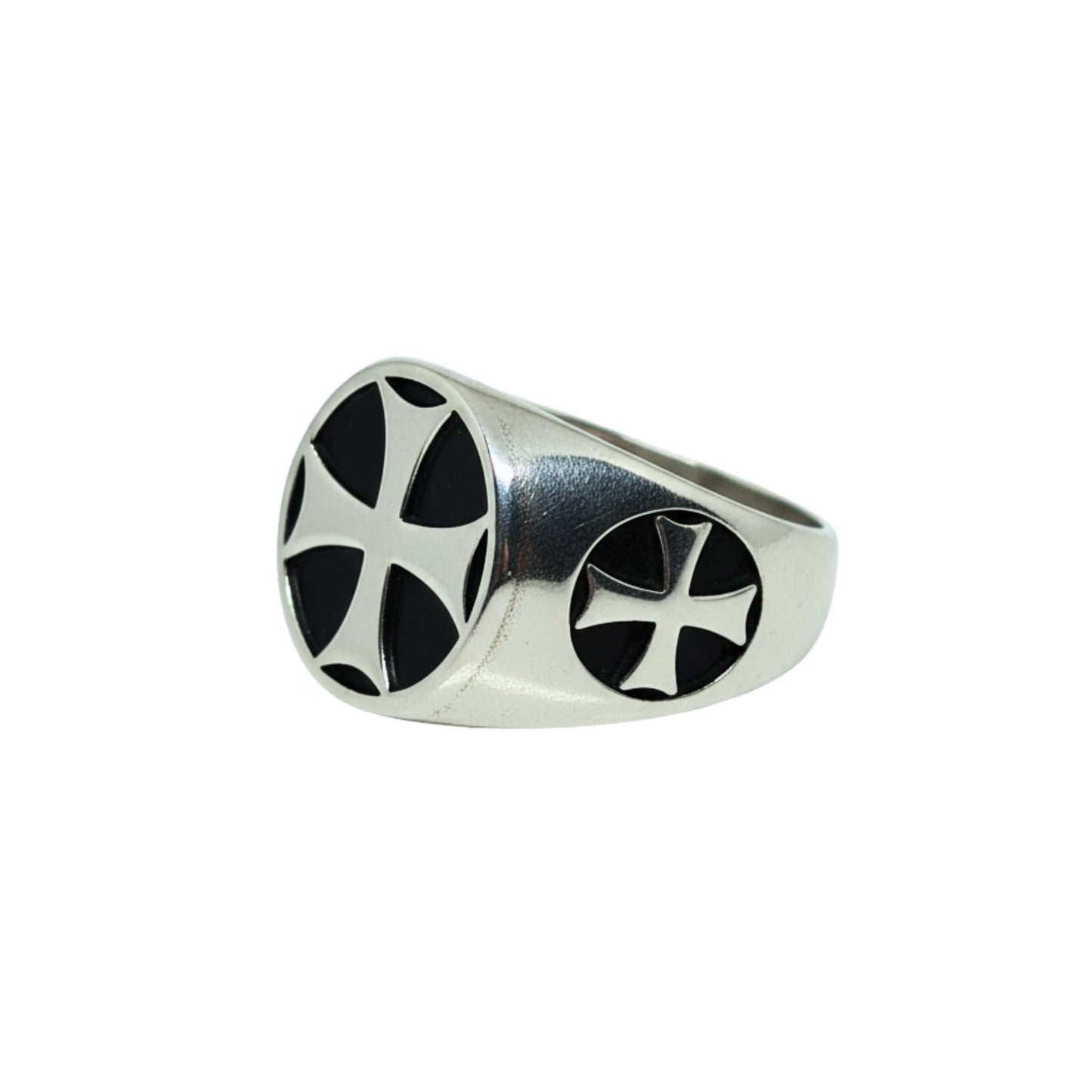 Royal Series - KNIGHT TEMPLAR RING - Pure Stainless Steel Men’s Steel-Plated Ring – Statement Luxury Jewelry (Size : 16-18-21-23-28-31) - THE MEN THING