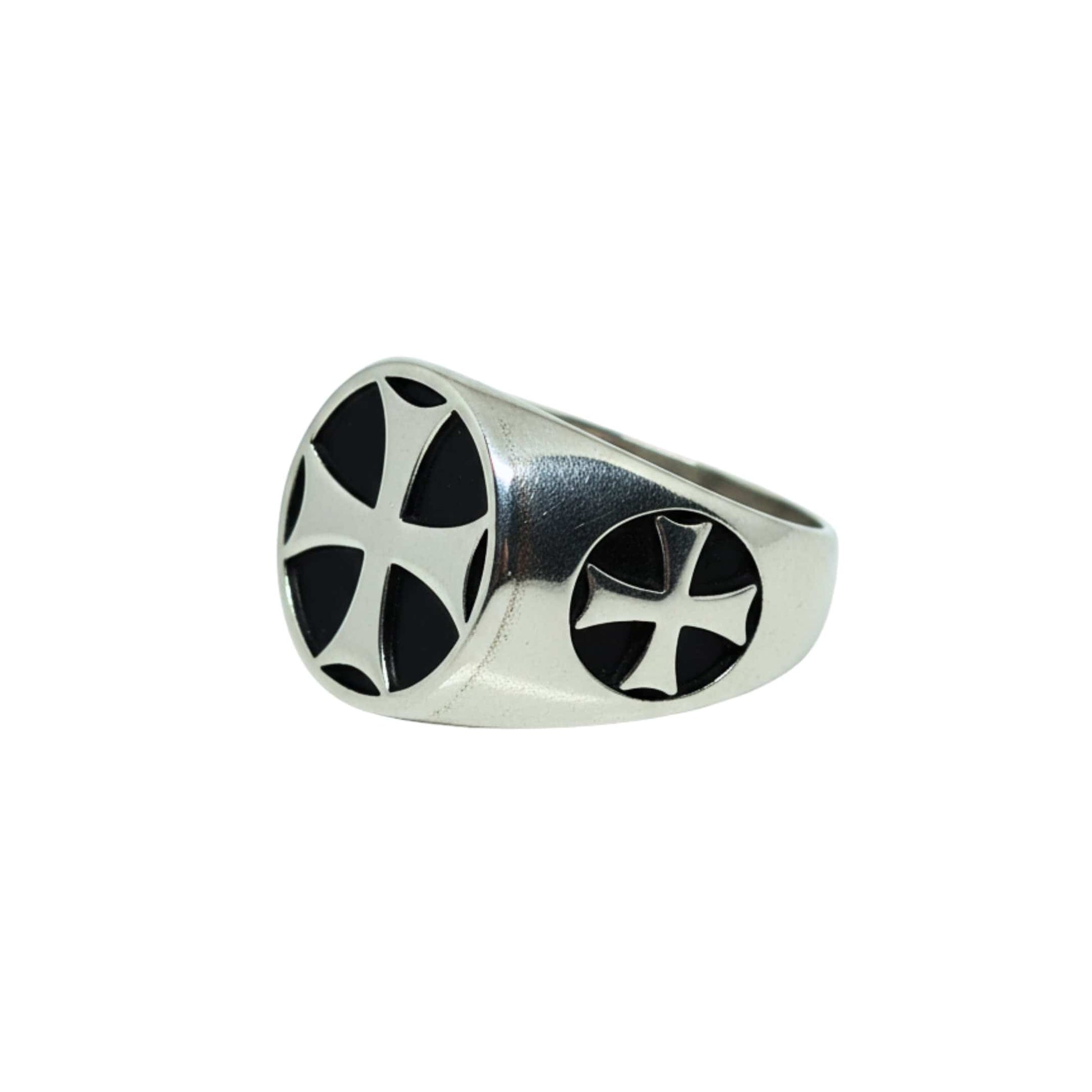 Royal Series - KNIGHT TEMPLAR RING - Pure Stainless Steel Men’s Steel-Plated Ring – Statement Luxury Jewelry (Size : 16-18-21-23-28-31) - THE MEN THING