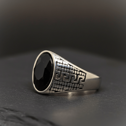 Royal Series - LABYRINTH KNIGHT RING- Pure Stainless Steel Men’s Steel-Plated Ring – Statement Luxury Jewelry (Size :15-18-20-21-23-27-28-30) - THE MEN THING