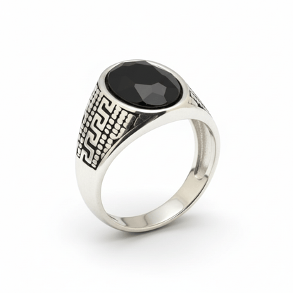Royal Series - LABYRINTH KNIGHT RING- Pure Stainless Steel Men’s Steel-Plated Ring – Statement Luxury Jewelry (Size :15-18-20-21-23-27-28-30) - THE MEN THING