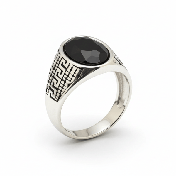Royal Series - LABYRINTH KNIGHT RING- Pure Stainless Steel Men’s Steel-Plated Ring – Statement Luxury Jewelry (Size :15-18-20-21-23-27-28-30)