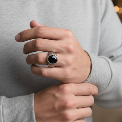 Royal Series - LABYRINTH KNIGHT RING- Pure Stainless Steel Men’s Steel-Plated Ring – Statement Luxury Jewelry (Size :15-18-20-21-23-27-28-30) - THE MEN THING