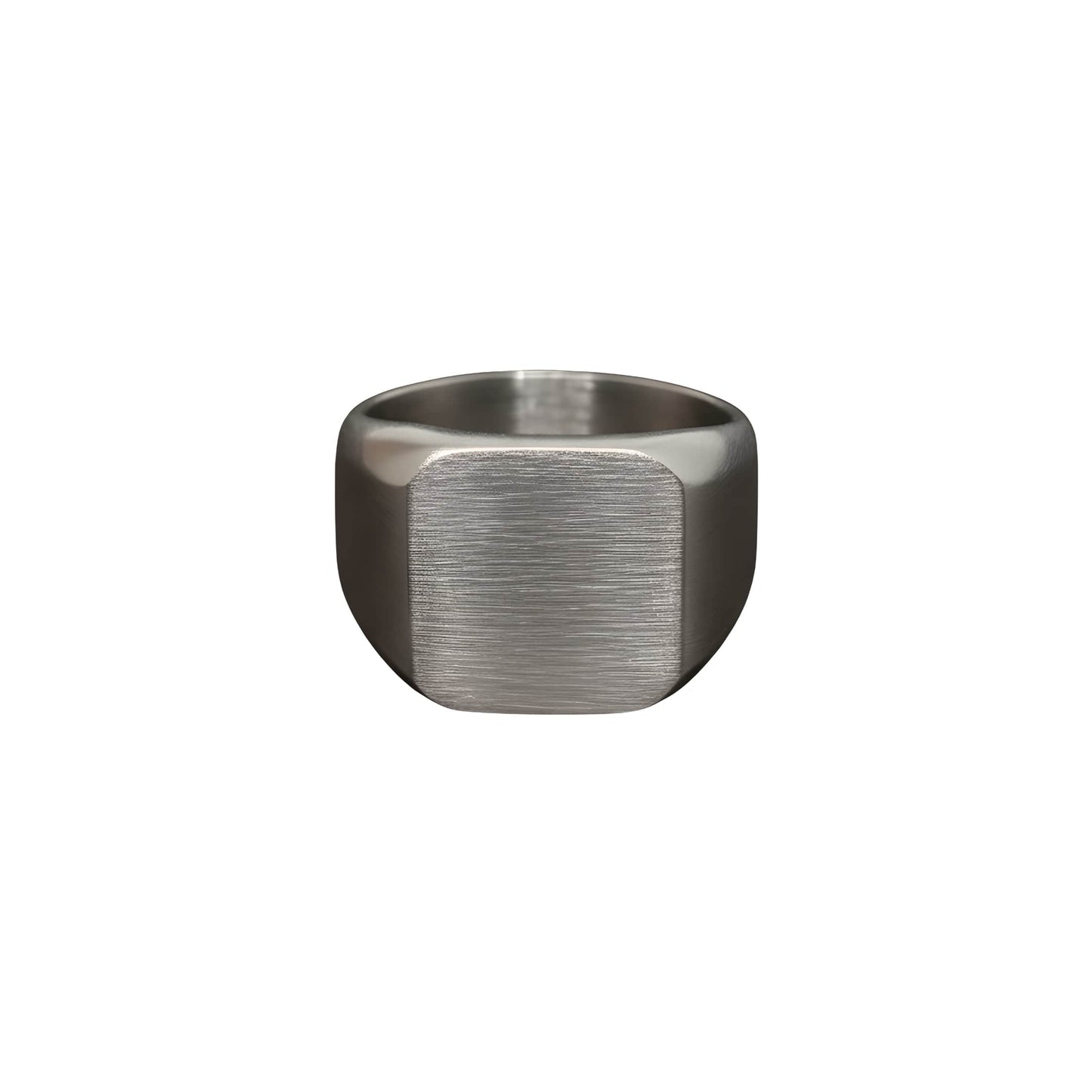 Royal Series - MATTE SQUARE SIGNET RING - Pure Stainless Steel Men’s Steel-Plated Ring – Statement Luxury Jewelry (Size :15-16-18-19-21-22-25-30) - THE MEN THING