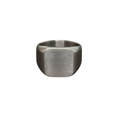 Royal Series - MATTE SQUARE SIGNET RING - Pure Stainless Steel Men’s Steel-Plated Ring – Statement Luxury Jewelry (Size :15-16-18-19-21-22-25-30) - THE MEN THING