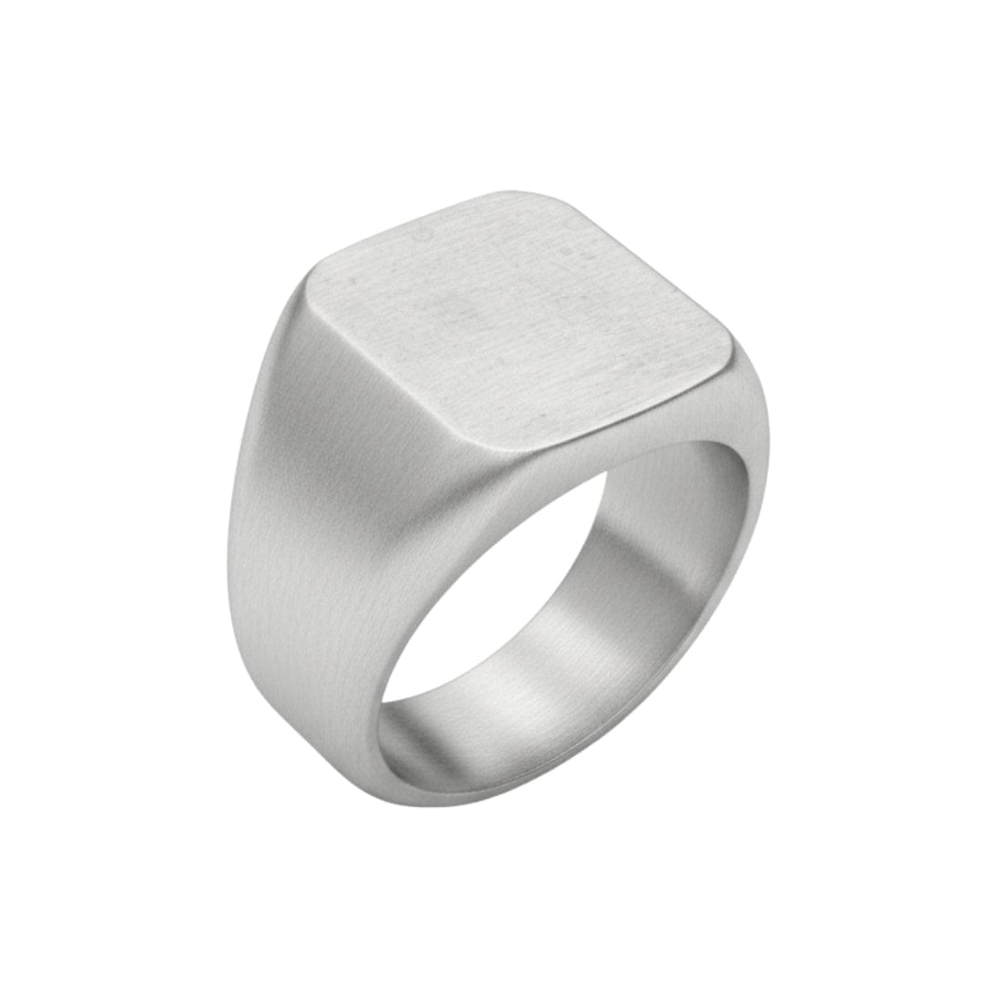 Royal Series - MATTE SQUARE SIGNET RING - Pure Stainless Steel Men’s Steel-Plated Ring – Statement Luxury Jewelry (Size :15-16-18-19-21-22-25-30) - THE MEN THING