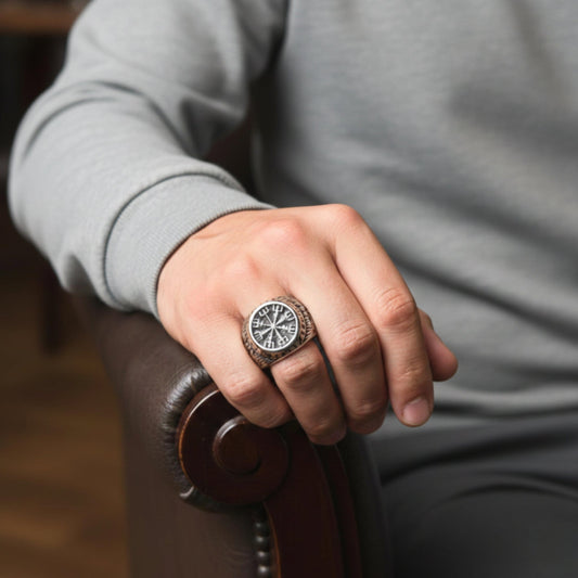 Royal Series - MIDGARD PROTECTOR RING - Pure Stainless Steel Men’s Steel-Plated Ring – Statement Luxury Jewelry (Size : 15-18-20-23-28-30) - THE MEN THING