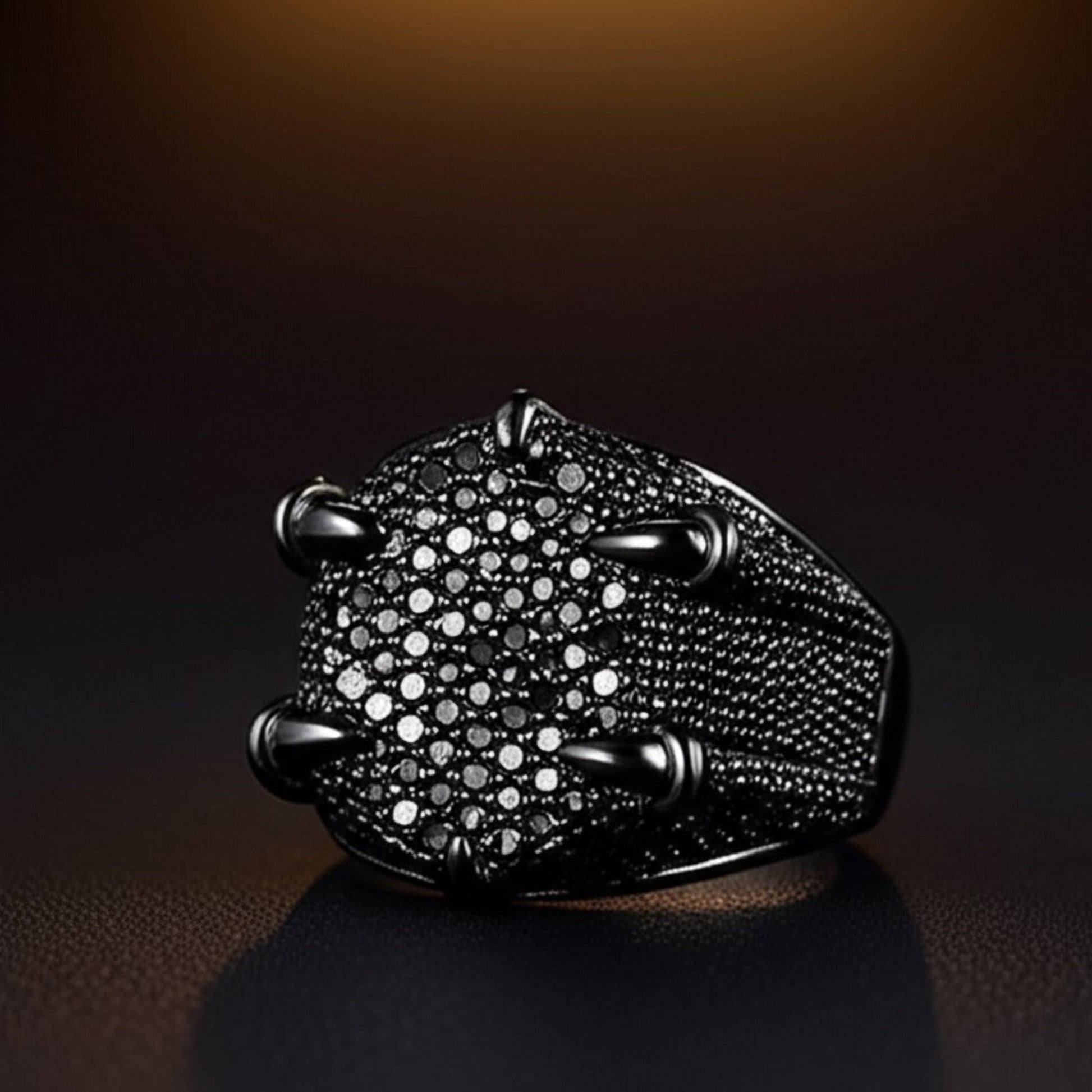 Royal Series - MIDNIGHT TALON RING - Pure Stainless Steel Men’s Black-Plated Ring – Statement Luxury Jewelry (Size : 19-22-24) - THE MEN THING