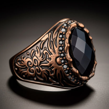 Royal Series - MYSTIC FORGE RING - Pure Stainless Steel Men’s Rose Gold-Plated Ring – Statement Luxury Jewelry (Size : 19-22-23) — Rings for Men | THE MEN THING