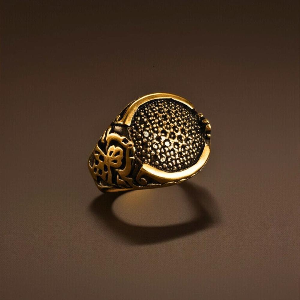 Royal Series - NIGHTFORGE SIGNET RING - Pure Stainless Steel Men’s Gold-Plated Ring – Statement Luxury Jewelry (Size : 19-22) — Rings for Men | THE MEN THING