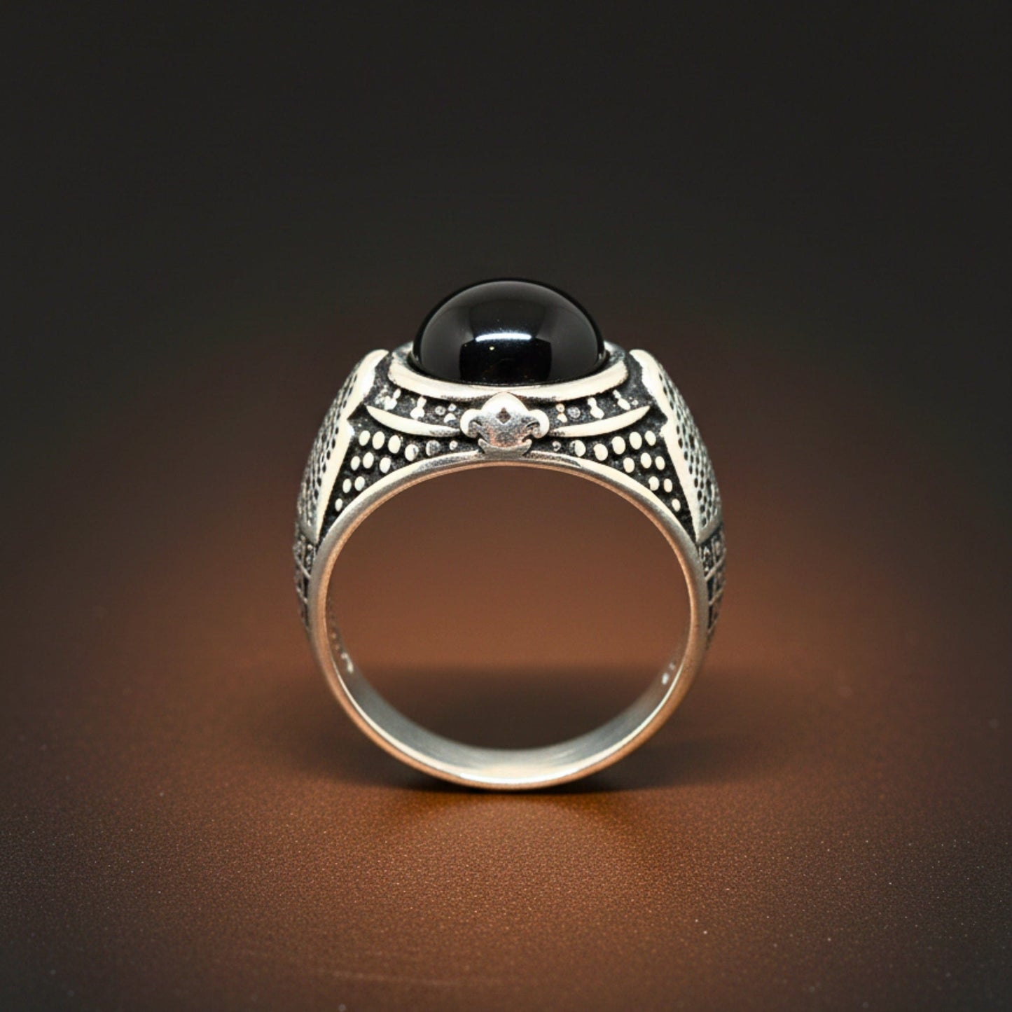 Royal Series - NOCTIS AEGIS RING - Pure Stainless Steel Men’s Steel-Plated Ring – Statement Luxury Jewelry (Size : 17-19-21-22-24-25-26-27) - THE MEN THING