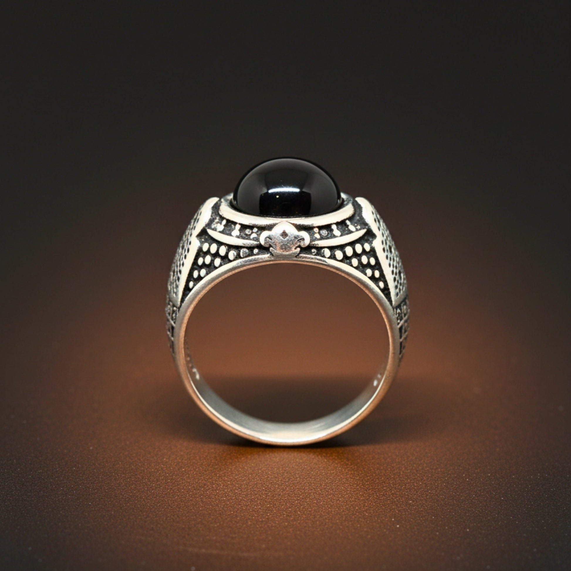 Royal Series - NOCTIS AEGIS RING - Pure Stainless Steel Men’s Steel-Plated Ring – Statement Luxury Jewelry (Size : 17-19-21-22-24-25-26-27) - THE MEN THING