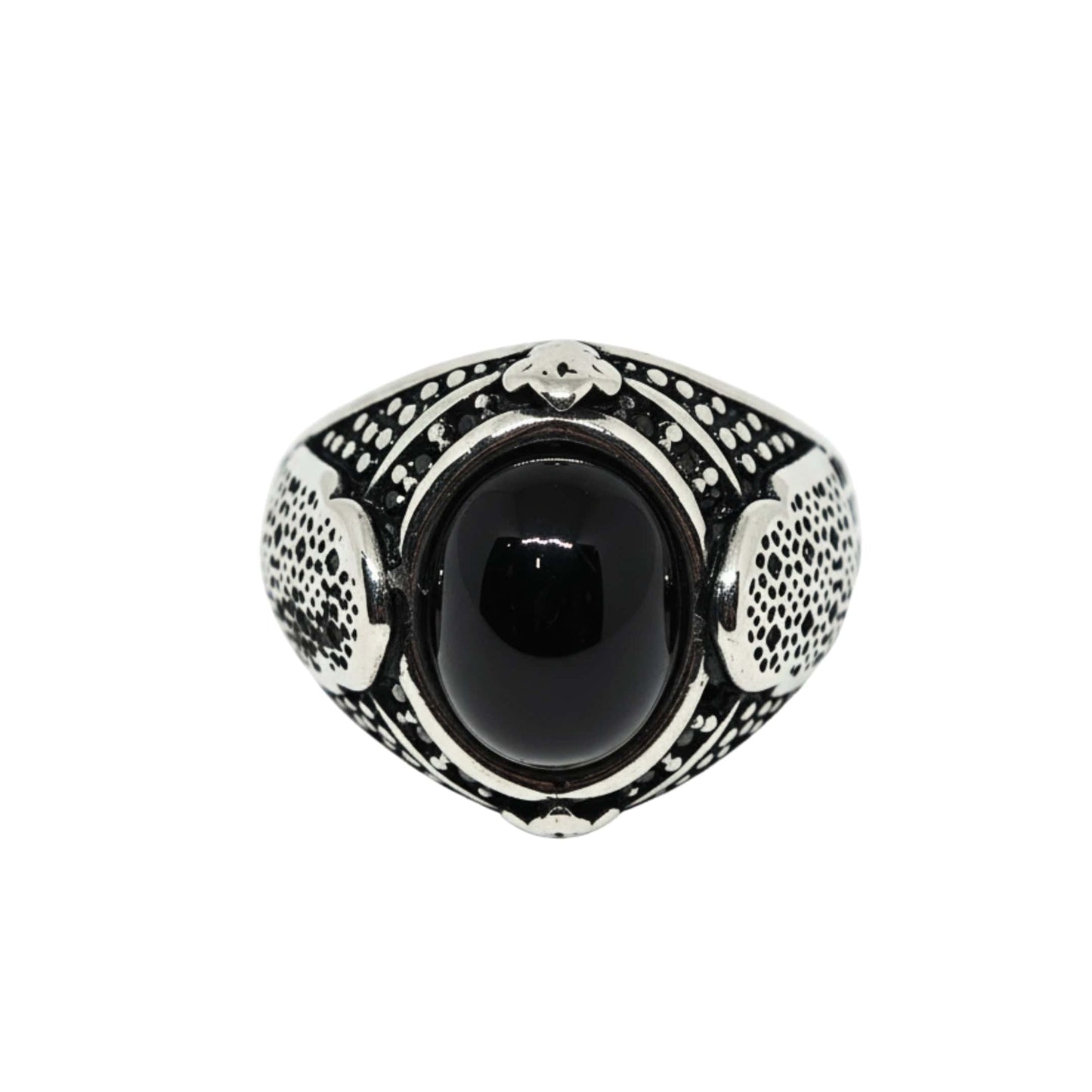 Royal Series - NOCTIS AEGIS RING - Pure Stainless Steel Men’s Steel-Plated Ring – Statement Luxury Jewelry (Size : 17-19-21-22-24-25-26-27) - THE MEN THING