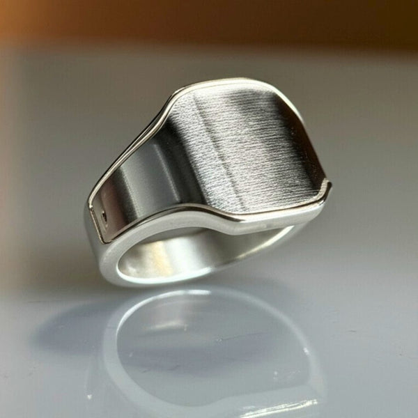 ENGRAVED - Royal Series - PRESTORA RING - Pure Stainless Steel Men’s Steel-Plated Ring – Statement Luxury Jewelry (Size : 16-19-22-24)