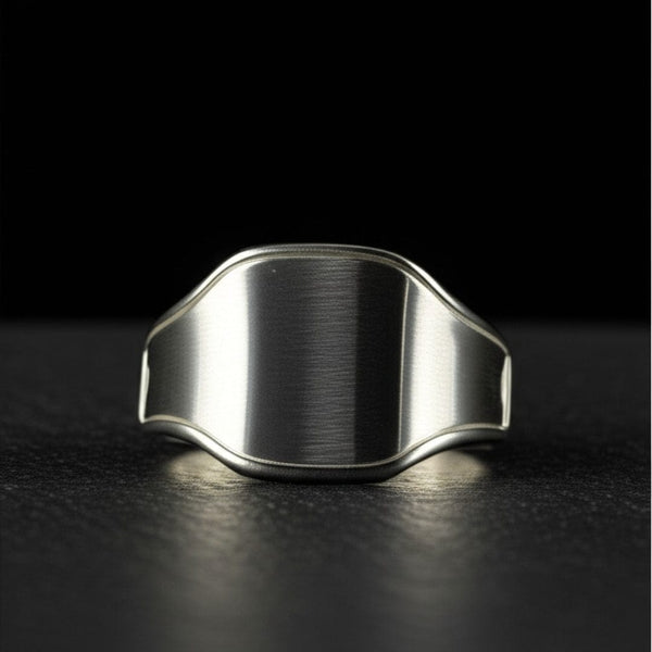 ENGRAVED - Royal Series - PRESTORA RING - Pure Stainless Steel Men’s Steel-Plated Ring – Statement Luxury Jewelry (Size : 16-19-22-24)