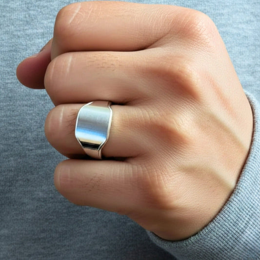 Royal Series - PRESTORA RING - Pure Stainless Steel Men’s Steel-Plated Ring – Statement Luxury Jewelry (Size : 16-19-22-24) - THE MEN THING