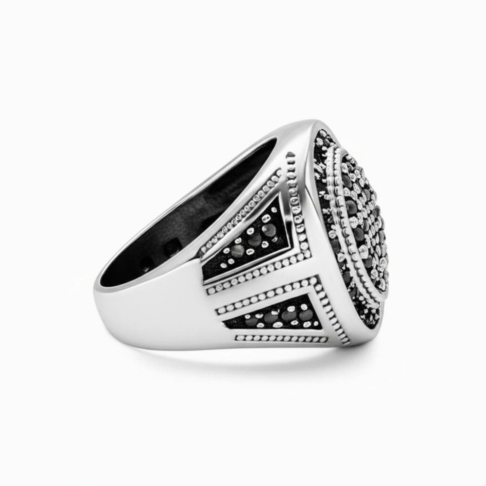 Royal Series - RAGNAR VALOR RING - Pure Stainless Steel Men’s Steel-Plated Ring – Statement Luxury Jewelry (Size : 19-22) — Rings for Men | THE MEN THING