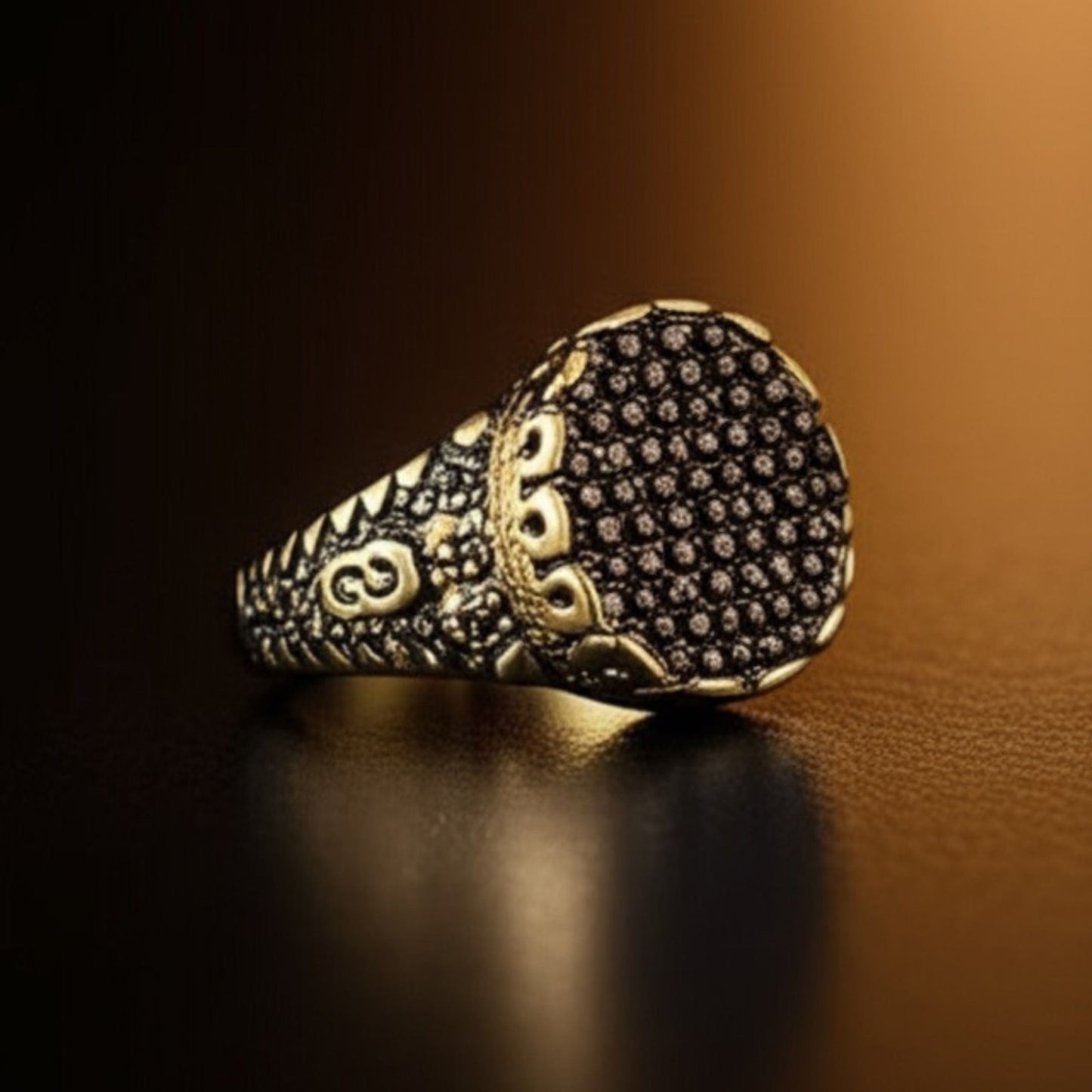 Royal Series - RAVEN CROWN RING - Pure Stainless Steel Men’s Gold-Plated Ring – Statement Luxury Jewelry (Size : -17-20-22-24-27) - THE MEN THING