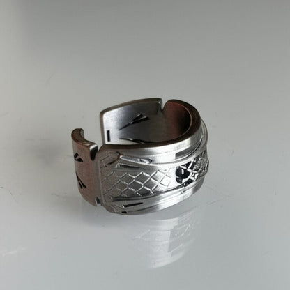 Royal Series - ROGUE SIGIL RING - Pure Stainless Steel Men’s Steel-Plated Ring – Statement Luxury Jewelry (Size : 19-20-21-22-25) - THE MEN THING