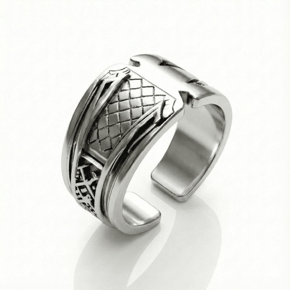 Royal Series - ROGUE SIGIL RING - Pure Stainless Steel Men’s Steel-Plated Ring – Statement Luxury Jewelry (Size : 19-20-21-22-25) - THE MEN THING