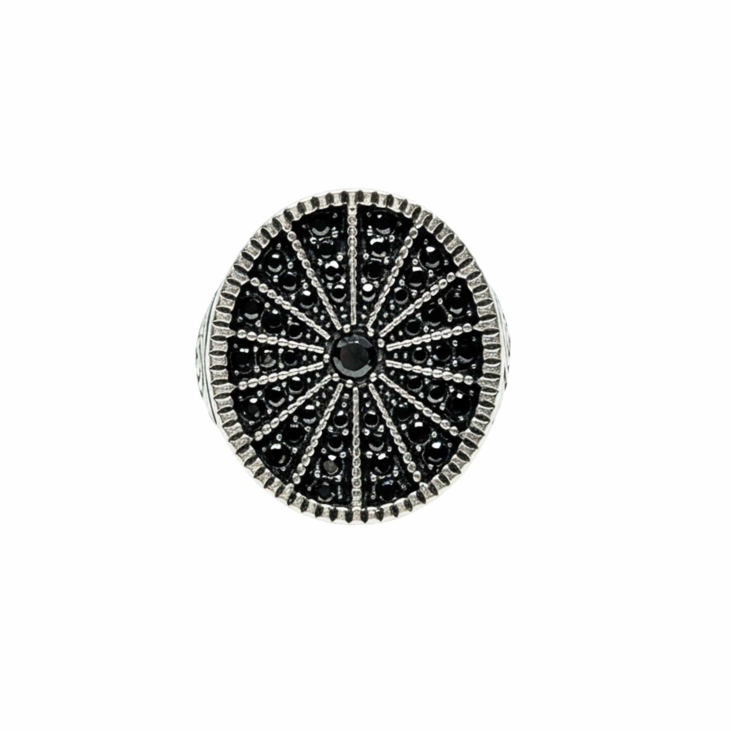 Royal Series - SHADOW SUN RING - Pure Stainless Steel Men’s Steel-Plated Ring – Statement Luxury Jewelry (Size : 15-16-17-18-21-22-26-27) — Rings for Men | THE MEN THING
