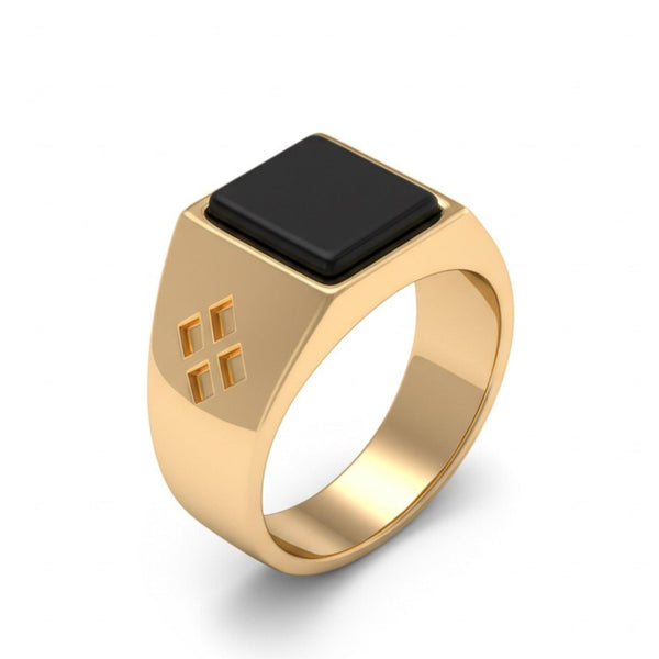 Royal Series - SHADOW VAULT RING - Pure Stainless Steel Men’s Rose Gold-Plated Ring – Statement Luxury Jewelry (Size : -16-19-22)