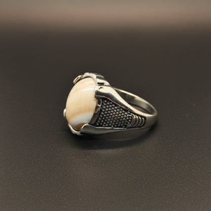Royal Series - STRATOS VEIN MULTICOLOR STONES - Pure Stainless Steel Men’s Steel-Plated Ring – Statement Luxury Jewelry (Size :16-17-21-22-24-26-27) - 1 Pcs Only - THE MEN THING