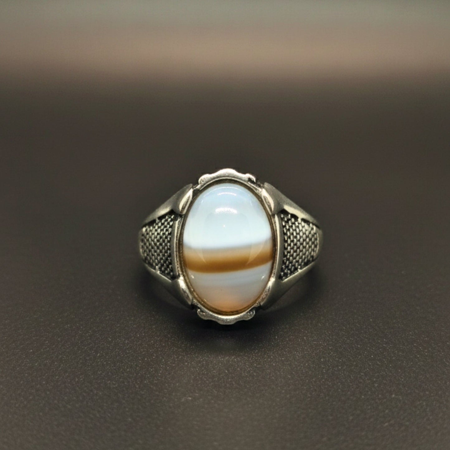Royal Series - STRATOS VEIN MULTICOLOR STONES - Pure Stainless Steel Men’s Steel-Plated Ring – Statement Luxury Jewelry (Size :16-17-21-22-24-26-27) - 1 Pcs Only - THE MEN THING