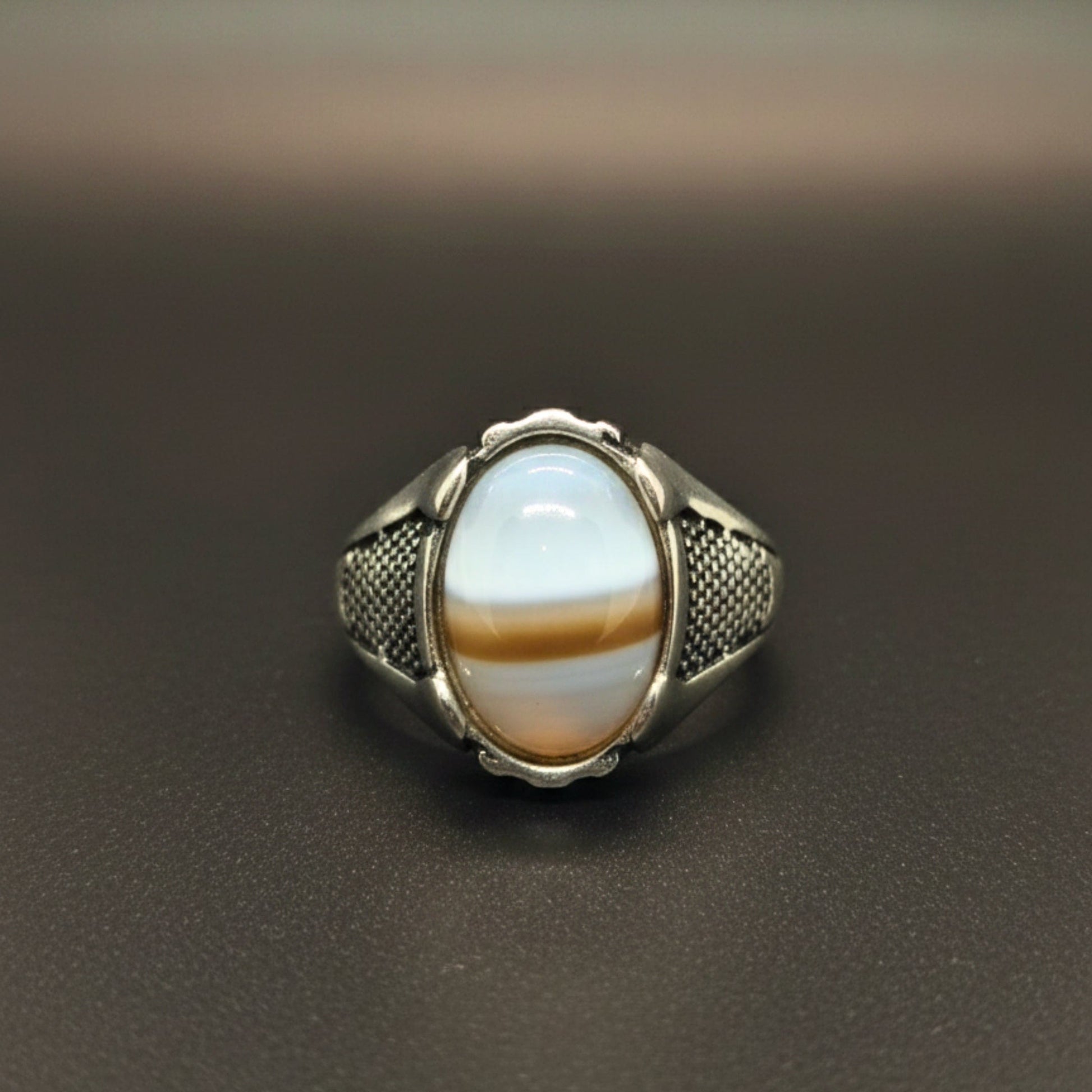 Royal Series - STRATOS VEIN MULTICOLOR STONES - Pure Stainless Steel Men’s Steel-Plated Ring – Statement Luxury Jewelry (Size :16-17-21-22-24-26-27) - 1 Pcs Only - THE MEN THING