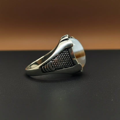 Royal Series - STRATOS VEIN MULTICOLOR STONES - Pure Stainless Steel Men’s Steel-Plated Ring – Statement Luxury Jewelry (Size :16-17-21-22-24-26-27) - 1 Pcs Only - THE MEN THING