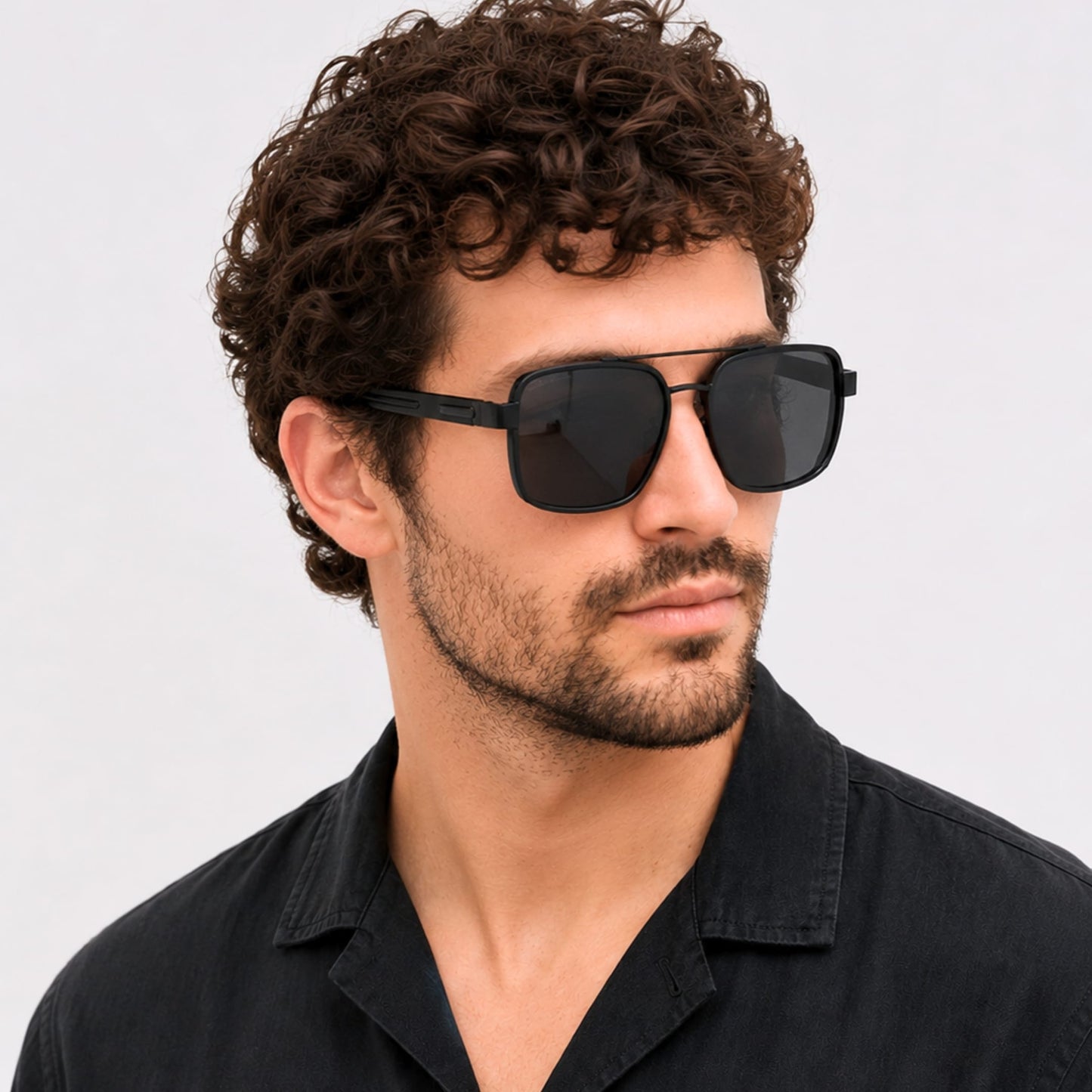 S15106 BOLD MERIDIAN HD Polarized Sunglasses for Men - UV400 Protection, Stainless Steel Frame - THE MEN THING