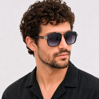 S15106 BOLD MERIDIAN HD Polarized Sunglasses for Men - UV400 Protection, Stainless Steel Frame - THE MEN THING