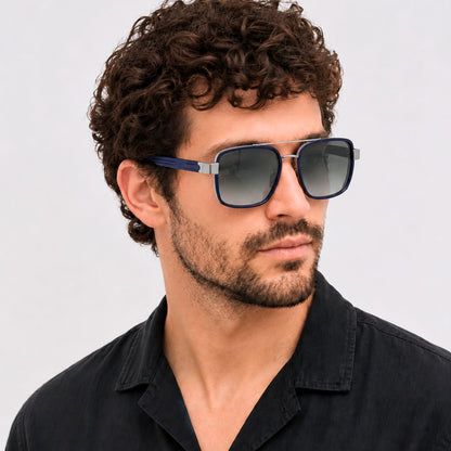 S15106 BOLD MERIDIAN HD Polarized Sunglasses for Men - UV400 Protection, Stainless Steel Frame - THE MEN THING
