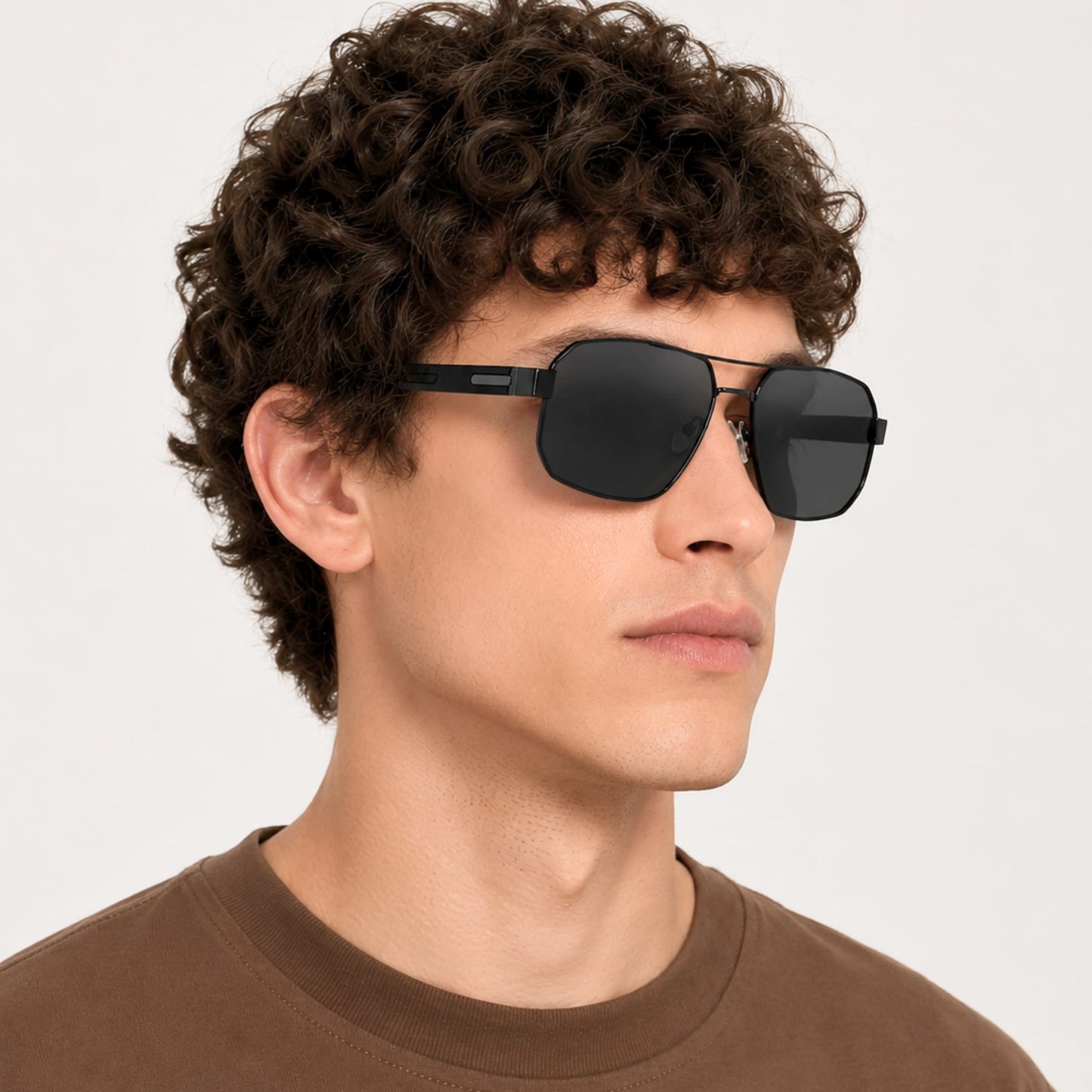 S15107 TACTICAL EDGE HD Polarized Sunglasses for Men - UV400 Protection, Stainless Steel Frame - THE MEN THING