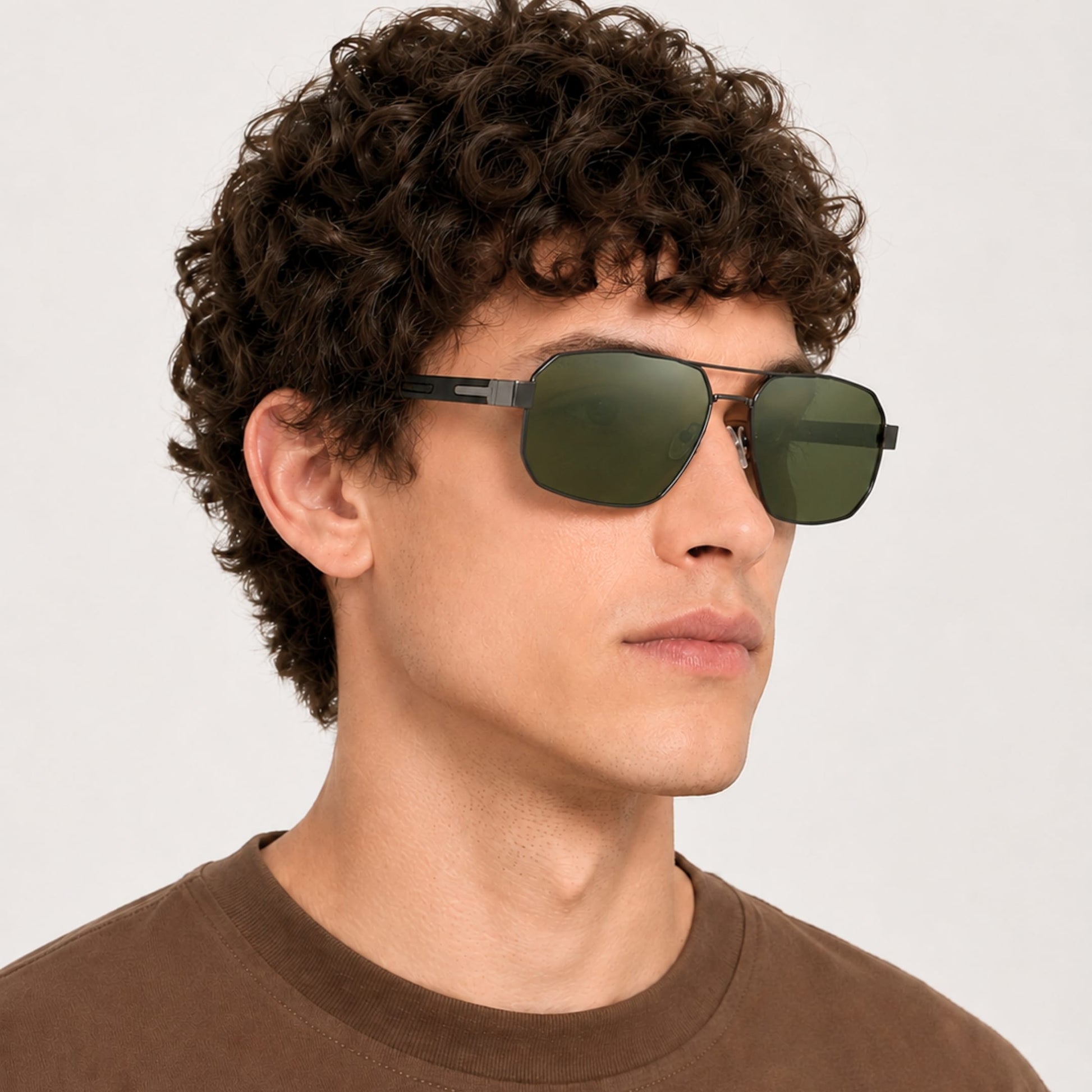 S15107 TACTICAL EDGE HD Polarized Sunglasses for Men - UV400 Protection, Stainless Steel Frame — Sunglasses for Men | THE MEN THING