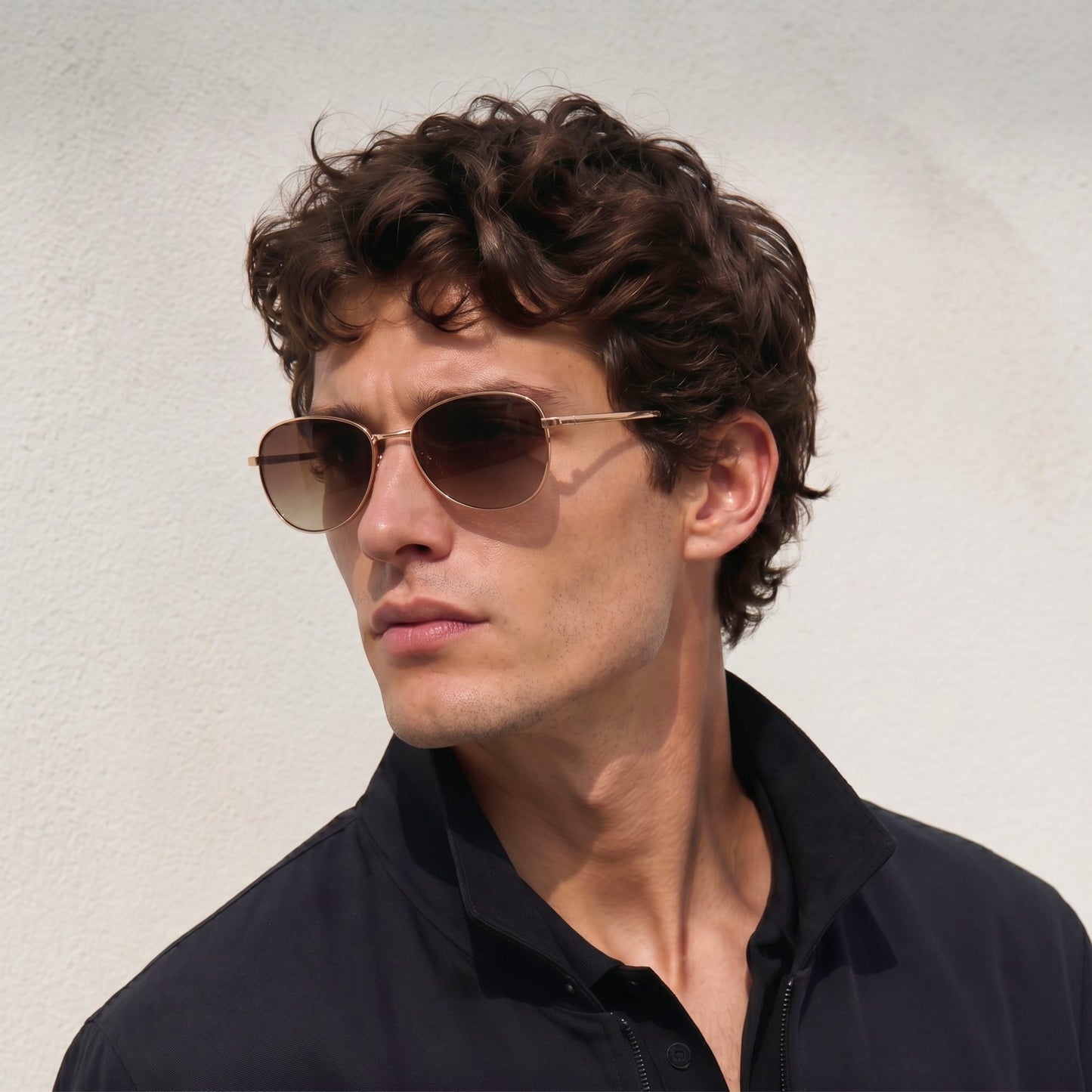 S15110 BRONZE WHIRL HD Polarized Sunglasses for Men - UV400 Protection, Stainless Steel Frame - THE MEN THING