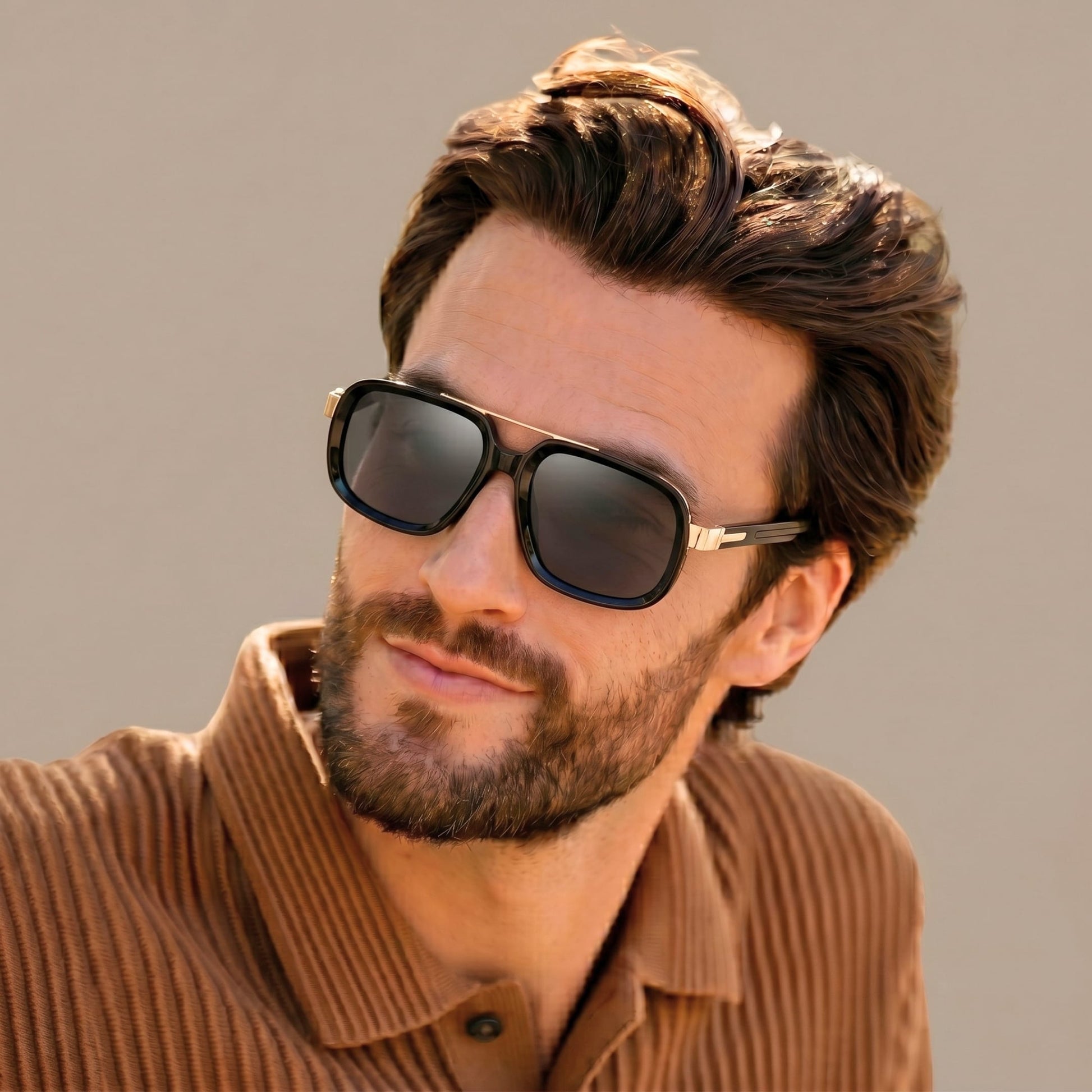 S15113 SAVANNA LUXE HD Polarized Sunglasses for Men - UV400 Protection, Stainless Steel Frame - THE MEN THING