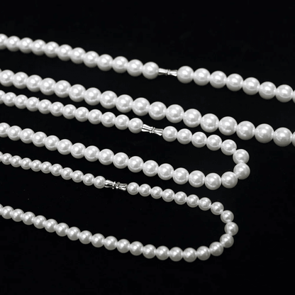 Round Pearl Choker White - Necklace For Men & Boys (16 To 24 Inch) 1Pc.
