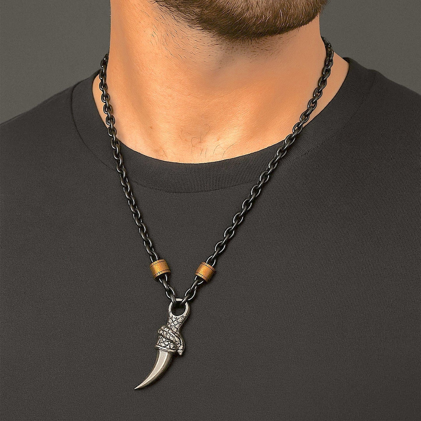 SAVAGE CLAW - Pure Titanium Steel Pendant with 23inch Chain for Men & Boys - THE MEN THING