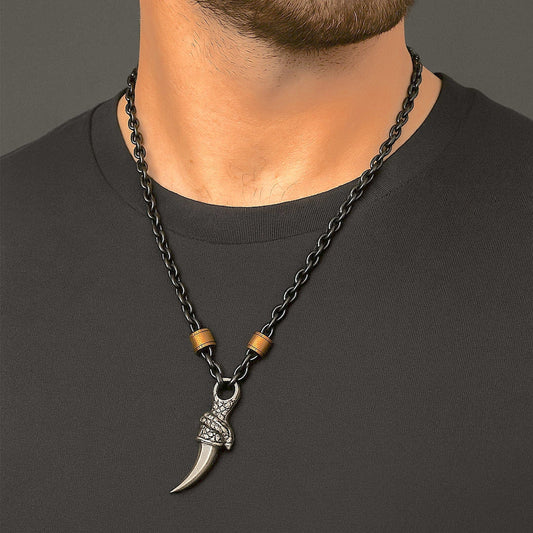 SAVAGE CLAW - Pure Titanium Steel Pendant with 23inch Chain for Men & Boys - THE MEN THING