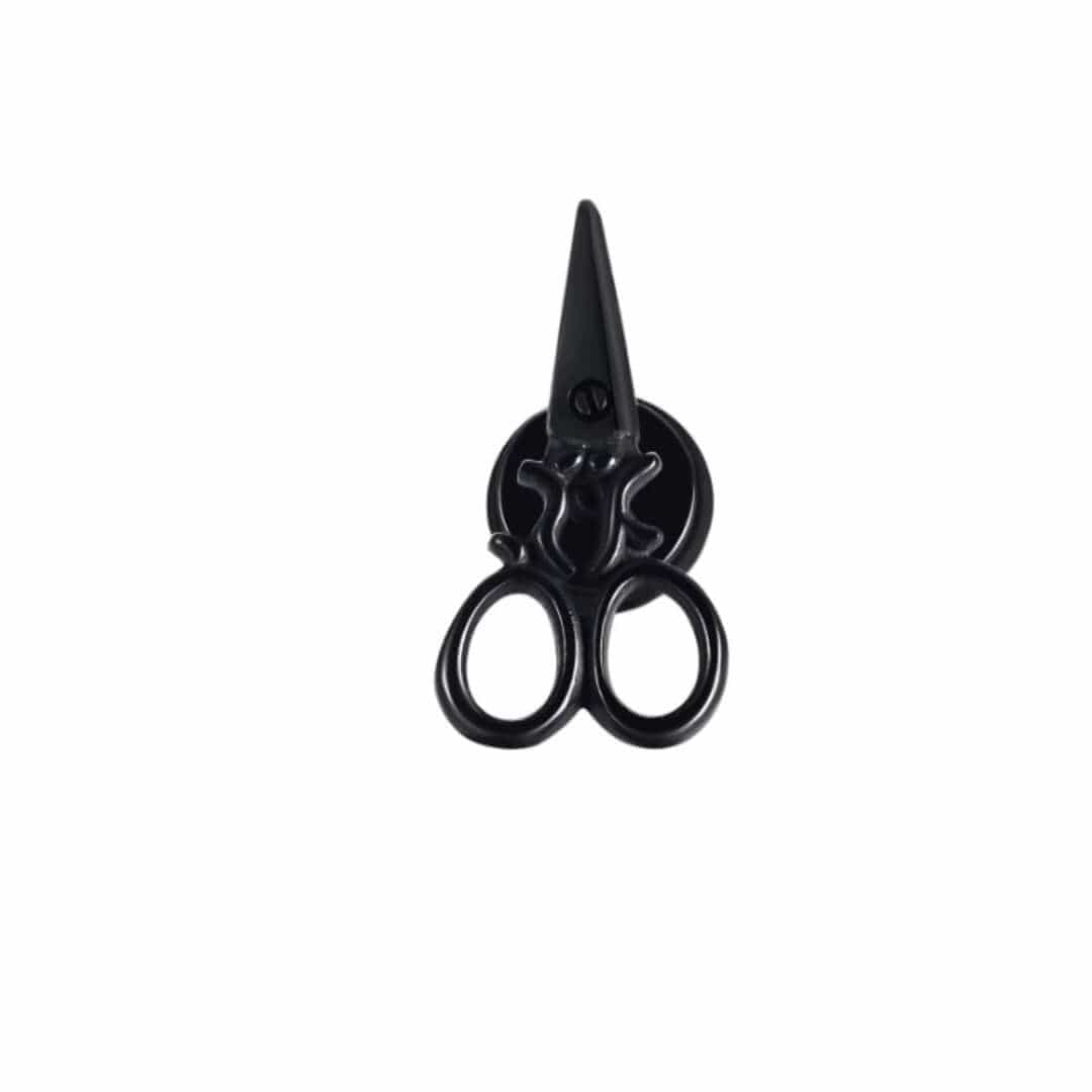 SCISSORS STUDS BLACK - Pure Titanium Steel Piercing Ear Earrings for Men & Boys (2 Pcs) - THE MEN THING