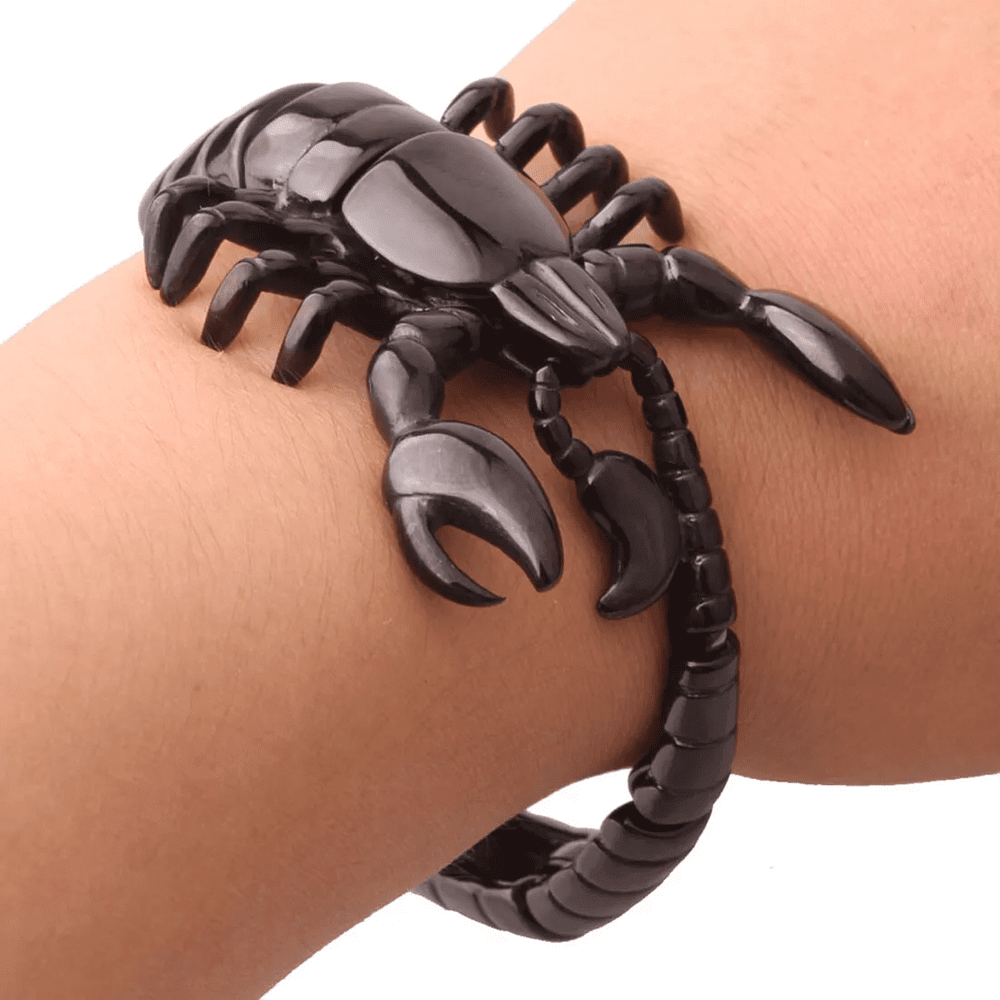 SCORPICOIL BLACK - 12mm Pure Titanium Steel Bracelet for Men & Boy (8inch) - THE MEN THING
