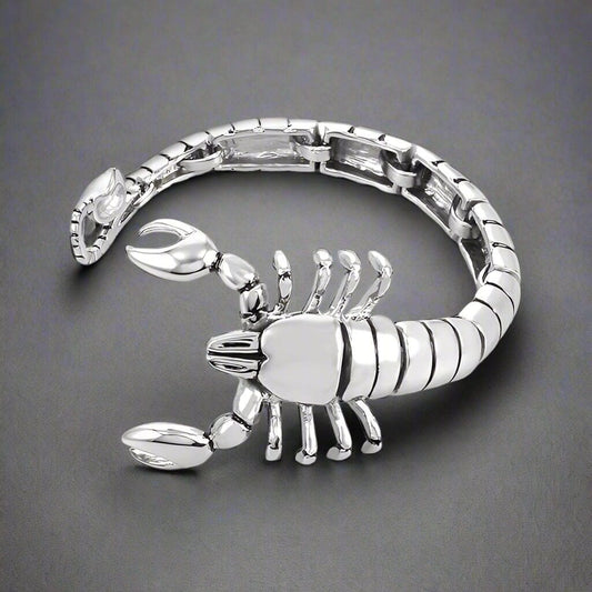 SCORPINOX SILVER - 12 mm Pure Titanium Steel Bracelet, Bracelet with hook buckle for Men & Boy (8inch) - THE MEN THING