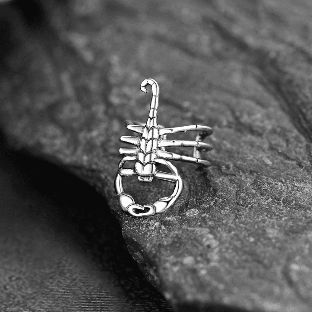 SCORPION STINGER - Non Piercing Earring – Pure Stainless Steel for Men and Boys (2 Pcs) - THE MEN THING