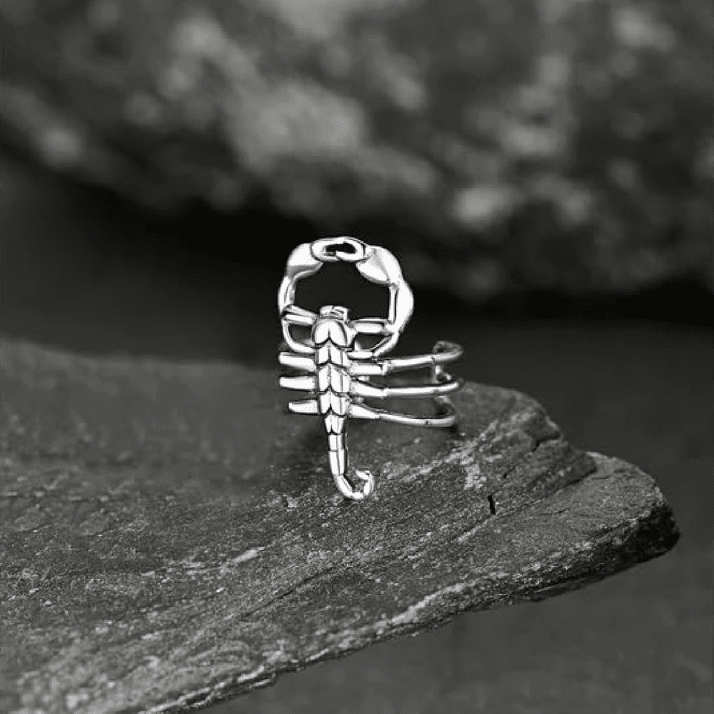 SCORPION STINGER - Non Piercing Earring – Pure Stainless Steel for Men and Boys (2 Pcs) - THE MEN THING