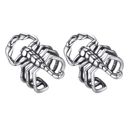 SCORPION STINGER - Non Piercing Earring – Pure Stainless Steel for Men and Boys (2 Pcs) - THE MEN THING