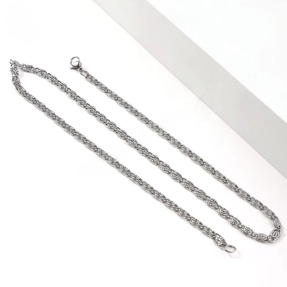 SCULPT LOOP - 5mm Chain Pure Stainless Steel 23inch for Men & Boys - THE MEN THING